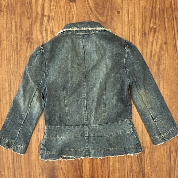Lux Women's Blue Denim Jacket, Size 8, Made in USA - Picture 7 of 8